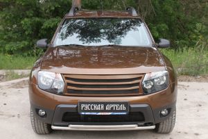 Решетка радиатора с сеткой металлик (3мм) Вариант 1 Renault (рено) Duster (2011 по наст.) ― PEARPLUS.ru